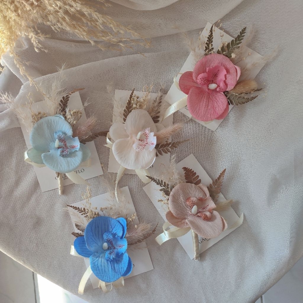 Rustic Dried Orchid Boutonniere | Bunga Jas Anggrek Rustic
