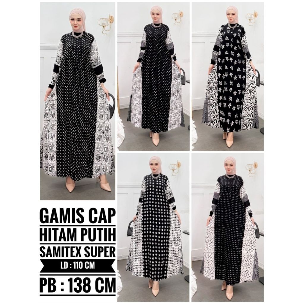 Gamis Batik Wanita Modern Lengan Panjang Rayon Premium