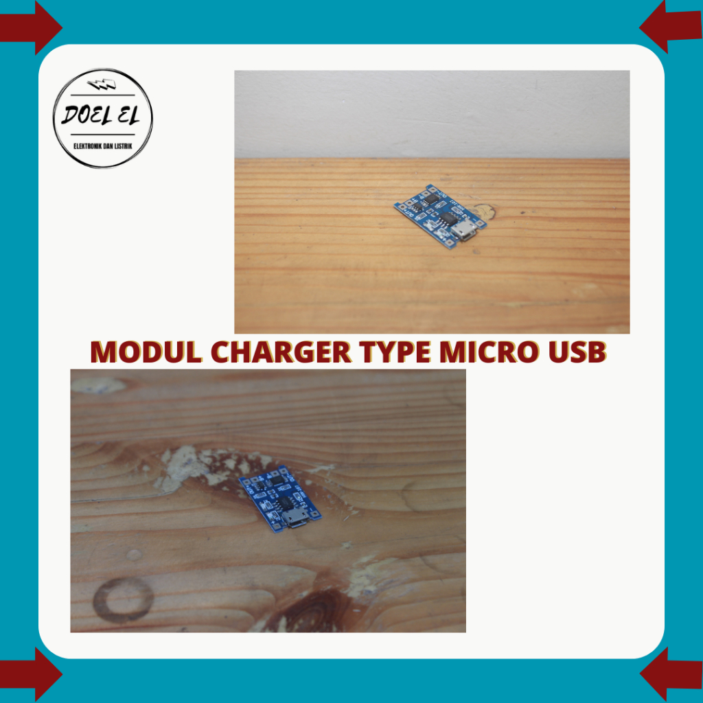 MODUL CHARGER TYPE MICRO USB TP4056 WITH PROTECTION