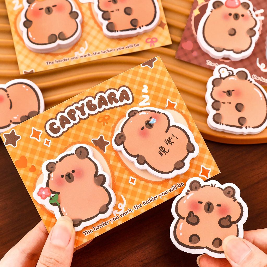 

Sticky Notes Capybara 2 in 1 (60 Lembar) Memo Pad Kertas Catatan Kertas Notes
