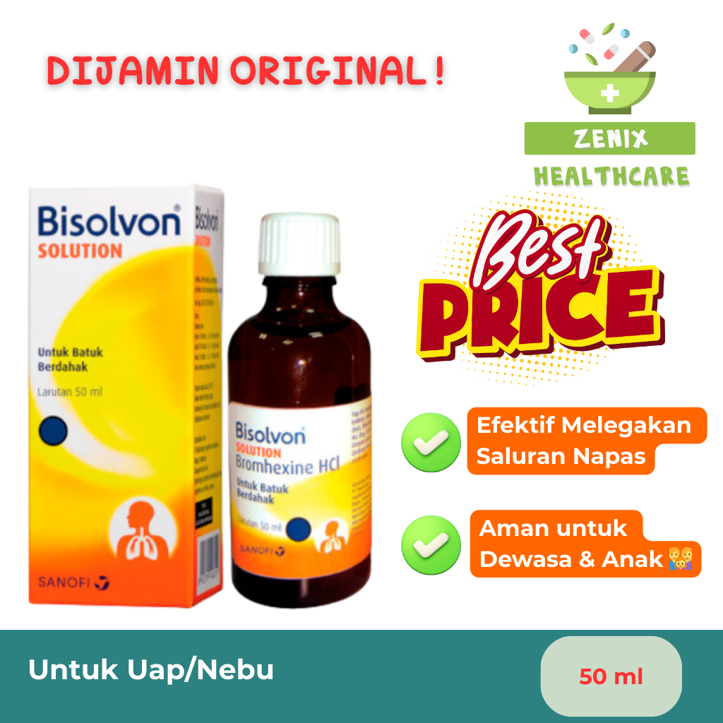 Bisolvon Solution – Inhalasi Uap Nebulizer Redakan Batuk & Dahak