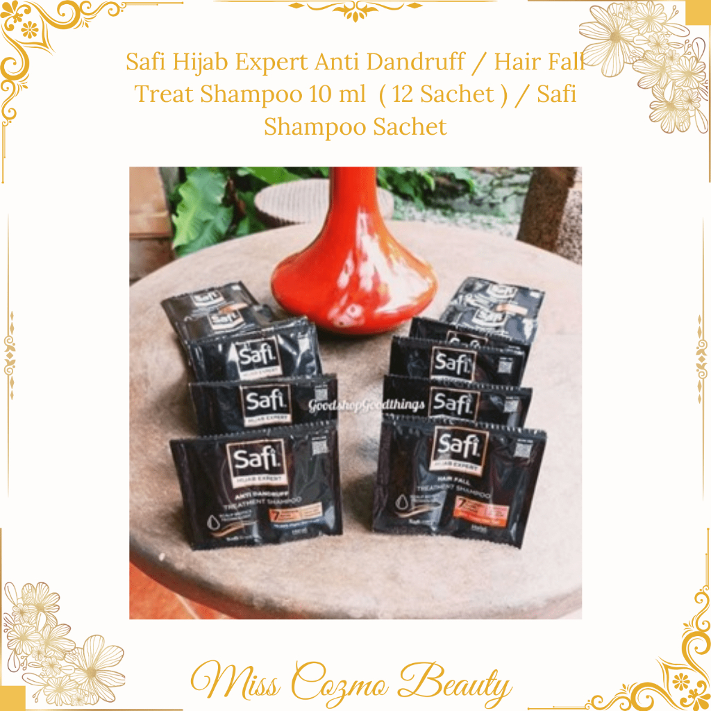 Safi Hijab Expert Anti Dandruff / Hair Fall Treat Shampoo 10 ml  ( 12 Sachet ) / Safi Shampoo Sachet