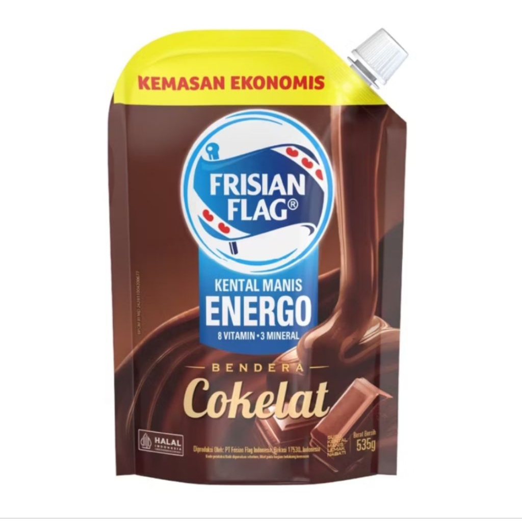 

Frisian Flag Bendera Kental Manis Cokelat Pouch Kemasan Baru 1 pcs 545g