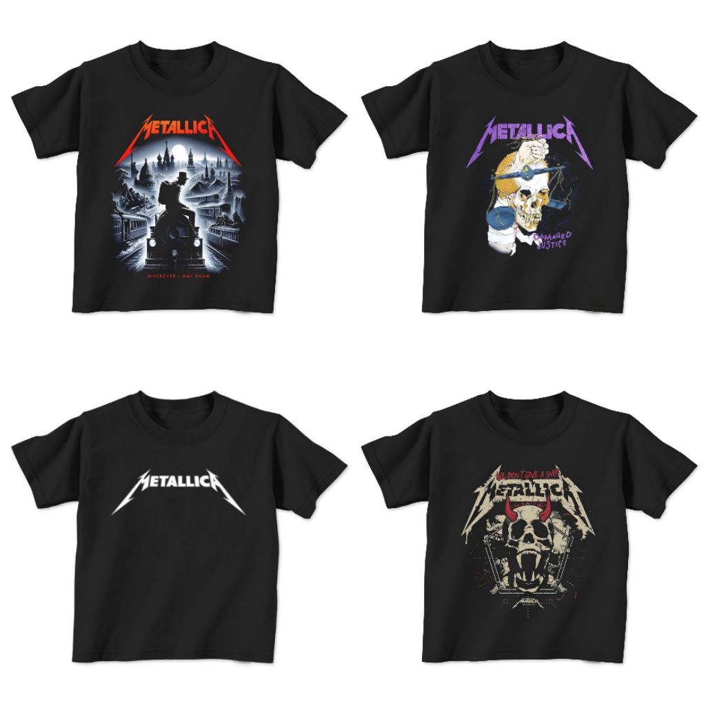 Kaos Band Metal Anak 1-13 Tahun – Baju Band Rock Unisex Kekinian Bisa COD Terlaris