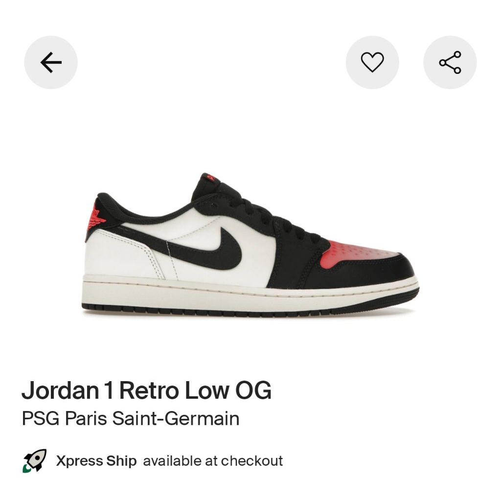 Air Jordan 1 Low OG Paris saint german