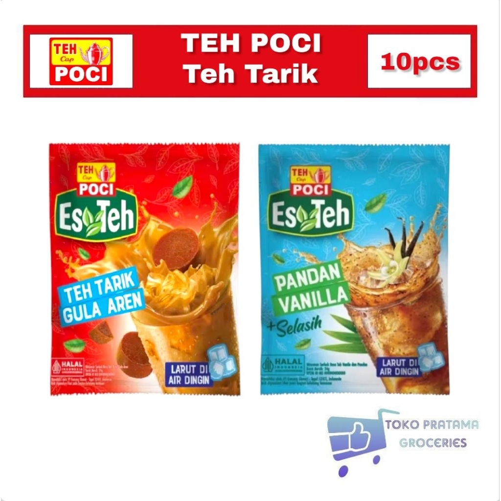 

POCI TEH TARIK GULA AREN / PANDAN VANILA + SELASIH 1 RENCENG ISI 10pcs
