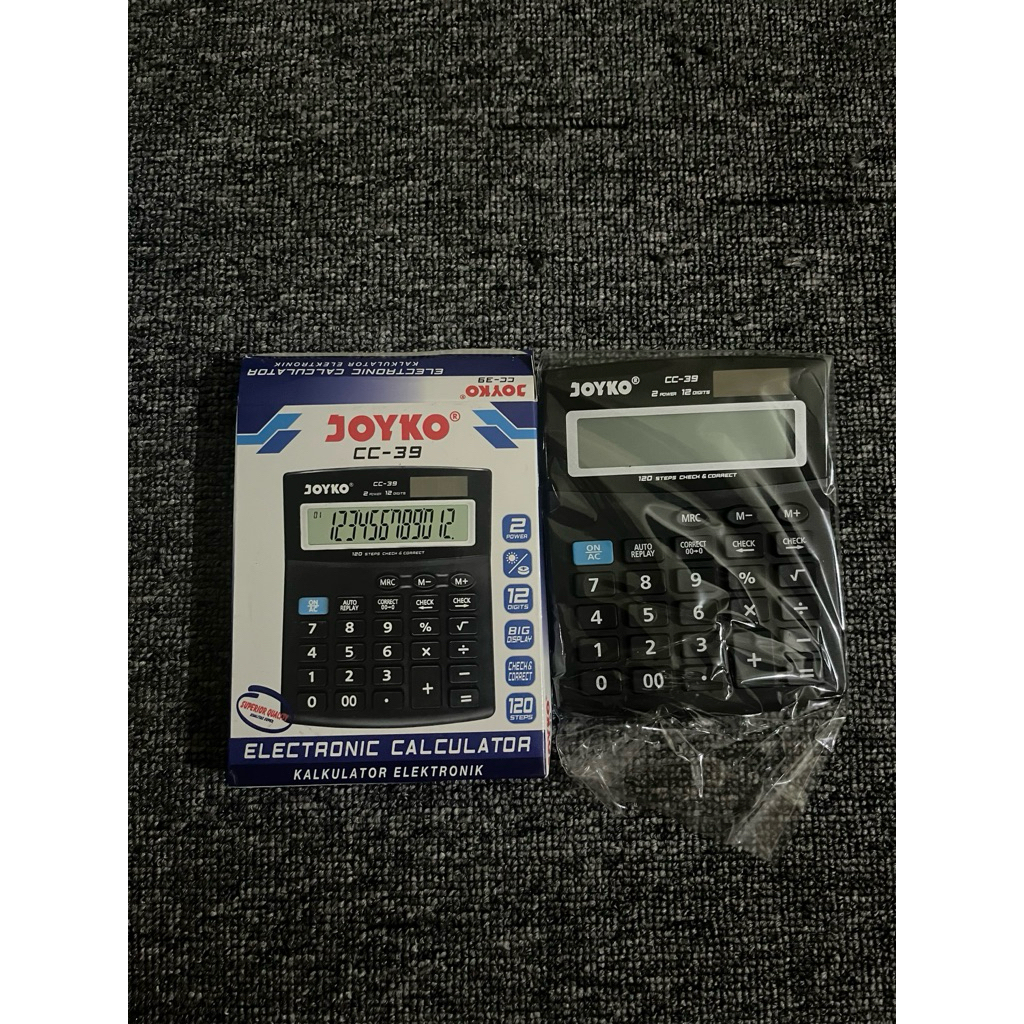 

Kalkulator Meja Joyko CC 39 / Mesin Hitung CC-39 / Calculator 12 Digit / Check Correct / Big Display