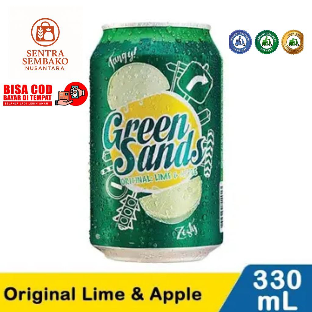 

Green Sands 330ml – Isi 1 Kaleng (Original Lime Apple) | Packing Aman, Halal, Segel Pabrik, Garansi Pecah