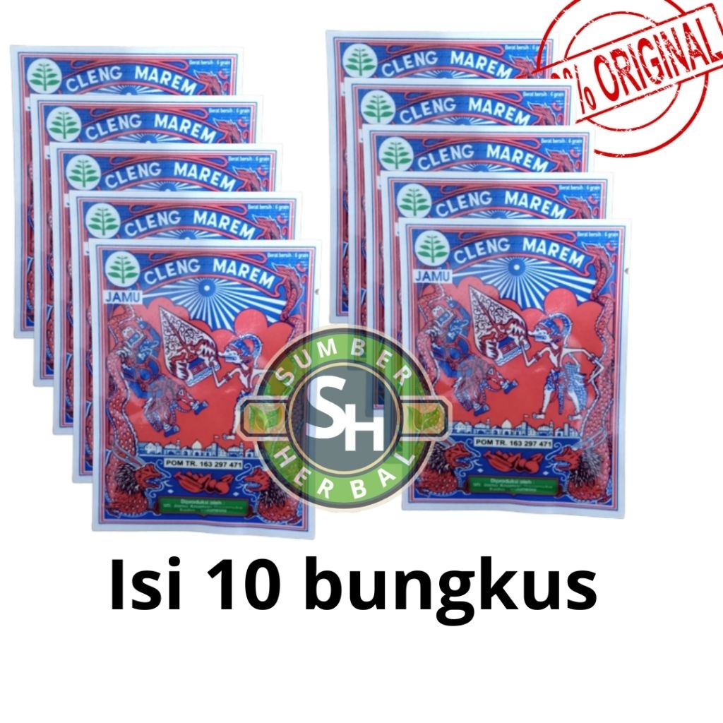 

jamu cap beca cleng Marem isi 10 bungkus original
