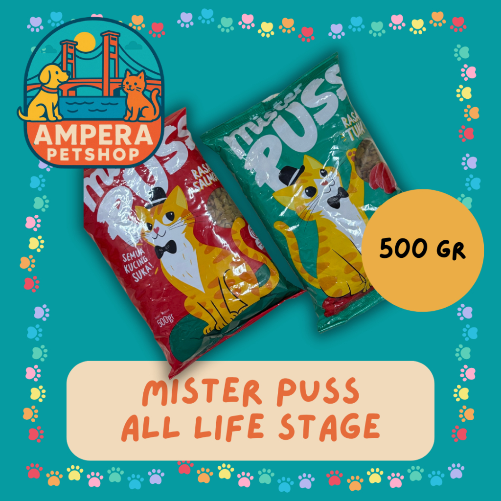 MAKANAN KUCING MISTER PUSS 500GR CATFOOD PAKAN KUCING PETSHOP PALEMBANG