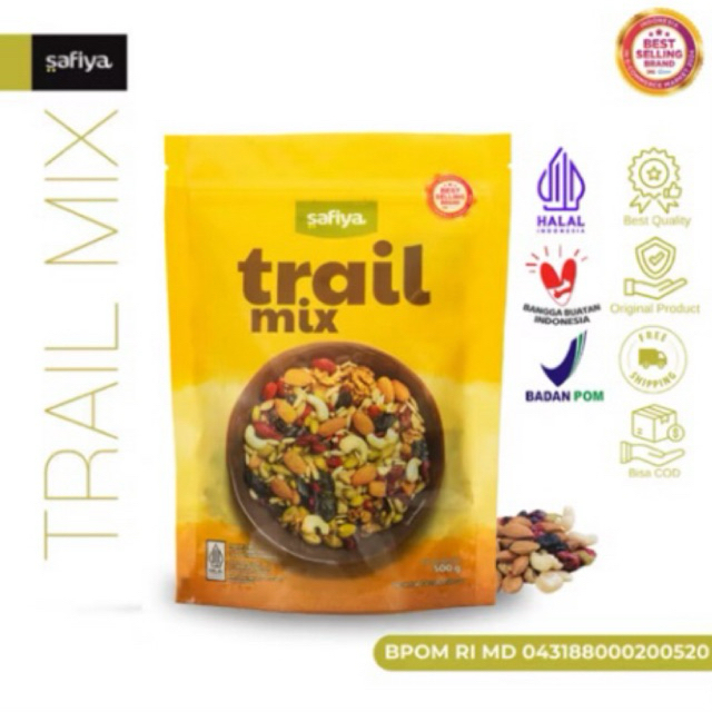 

Safiya Trail Mix Original 500 Gram Dried Fruit Roasted Premium