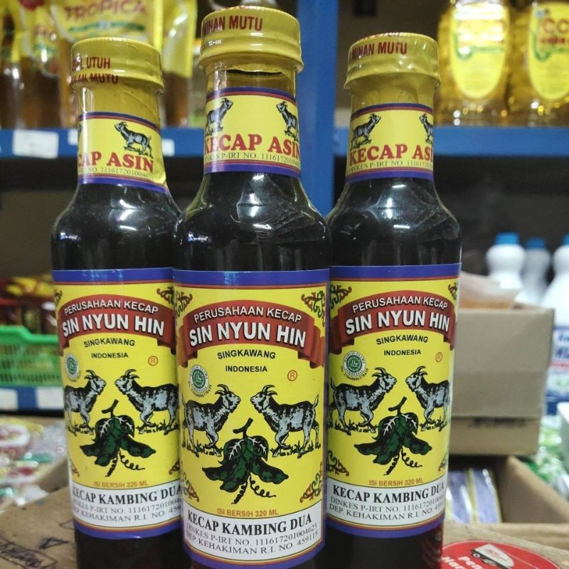 

Kecap Kambing dua 320ml/Kecap asin Singkawang/