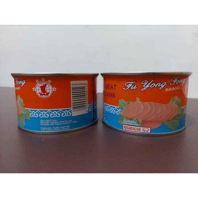 

Fu Yong Brand Meat Olahan Ham Babi FYF (Exp date 2028) / Ham Babi FYF 397gr ukuran besar
