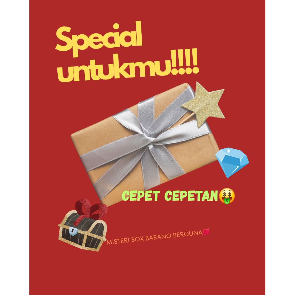 

HADIAH/MISTERI BOX/GIFT/SPECIAL /CEPET CEPETAN/BARANG BERHARGA