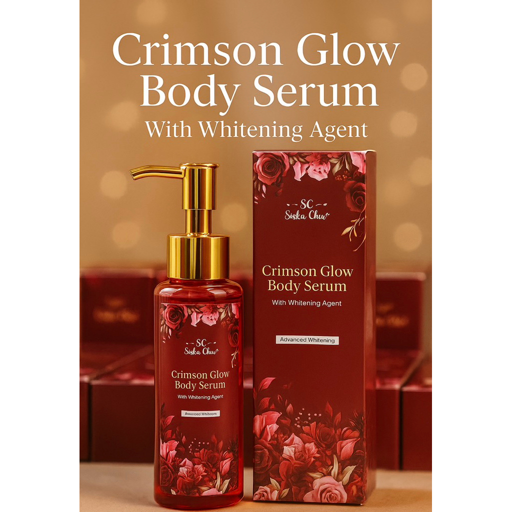 CRIMSON BODY GLOW SERUM MENCERAHKAN LEBIH CEPAT DARIPADA SUNTIK PUTIH BY SISKA CHIC ORIGINAL BPOM