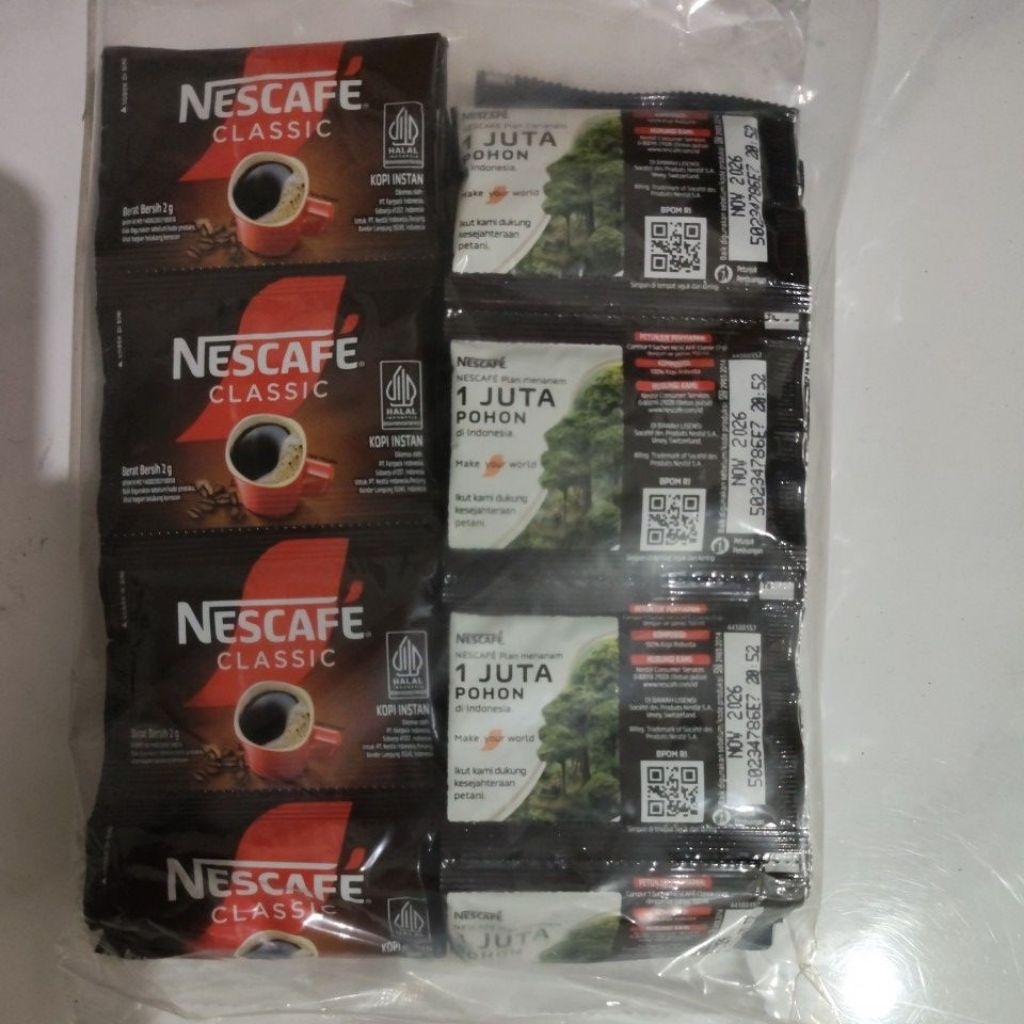 

Nescafe classic pack isi 60 sachet