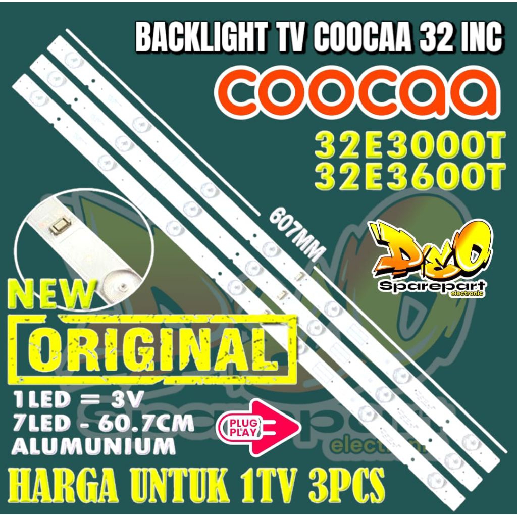 Backlight tv led coocaa 32E3000T 32E3600T