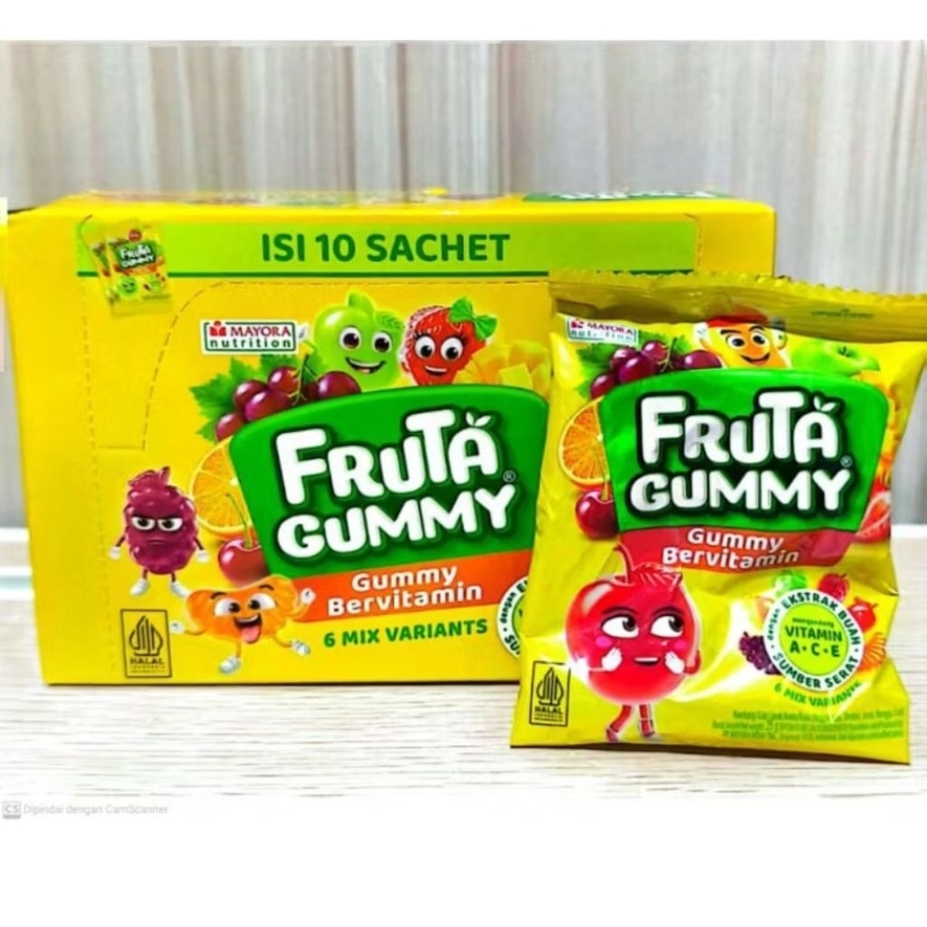 

Aceh | Snack Fruta Gummy Perbox Isi 10 Saset
