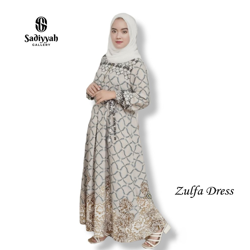 Zulfa Dress Gamis Kondangan Simple Elegan