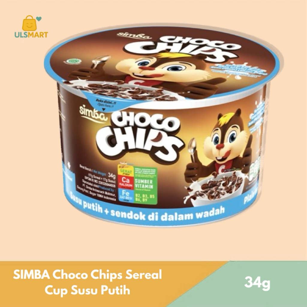 

SIMBA Choco Chips Sereal Cup Susu Putih 34 g