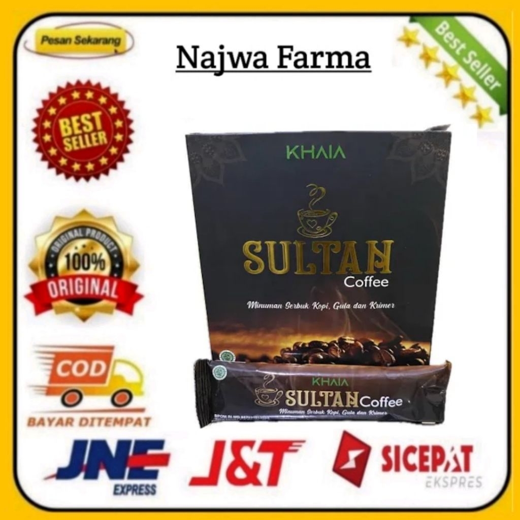 

(BISA COD) KHAIA SULTAN COFFEE / KOPI SULTAN 1 BOX ISI 10 SACHET BPOM / MINUMAN SERBUK KOPI HALAL