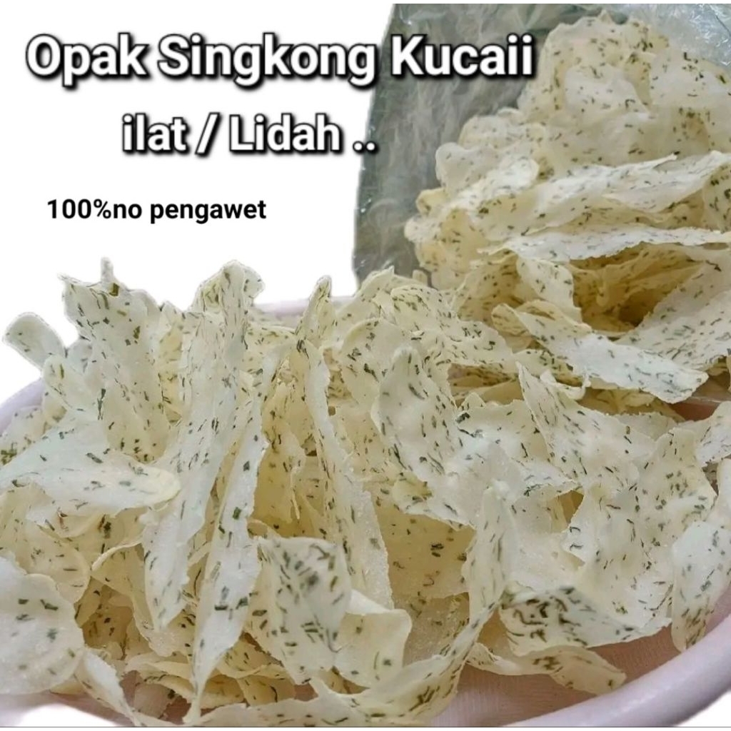 

Opak Singkong Mentah 1kg. Opak ilat / Lidah Siap Goreng