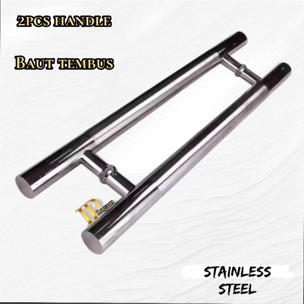 2pcs handle pintu rumah model bulat kaki tembus // gagang pintu rumah baut tembus anti karat