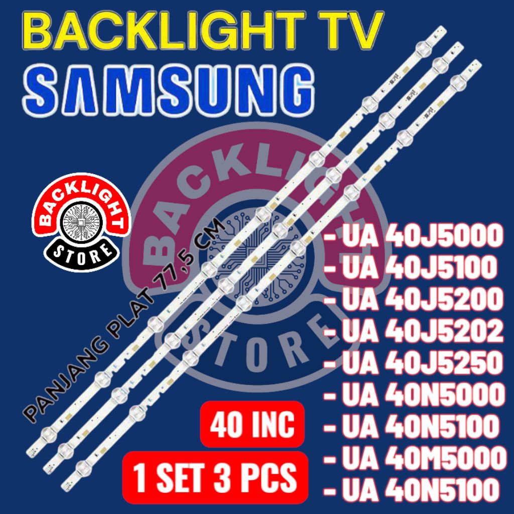 Backlight Tv Led SAMSUNG 40 inc UA40J5000 UA40J5100 UA40J5200 UA40J5202 UA40J5250 UA40N5000 UA40N510