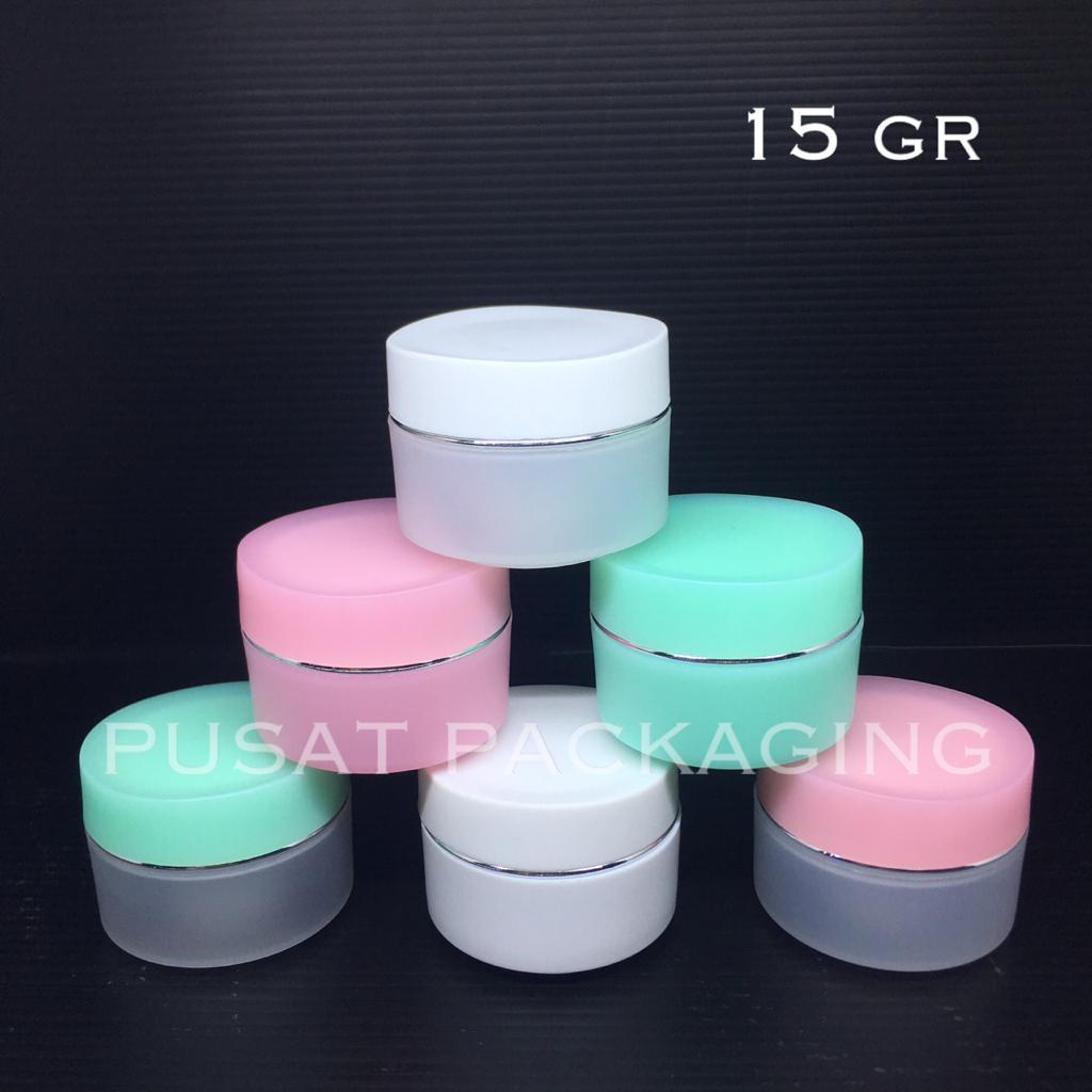 Cream Pot Jar 15gr Plastik PP Bunga / Wadah Kemasan Krim Kosmetik Import 15gr
