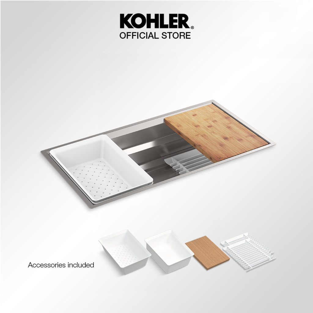 KOHLER Prolific Bak Cuci Piring / Large Single Bowl Kitchen Sink K-5540T-C-NA