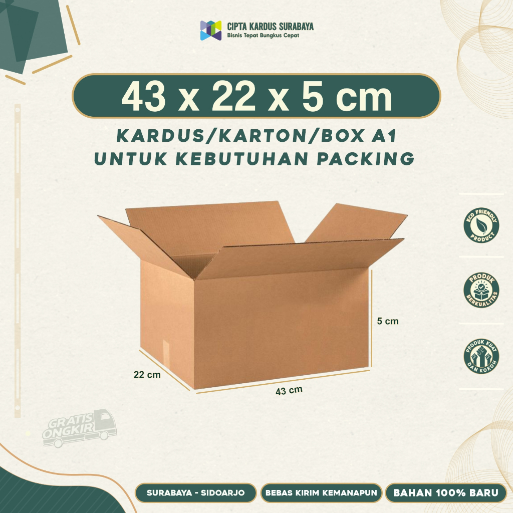 

Box Packing 43x22x5 | Kardus Packing | Karton Packing