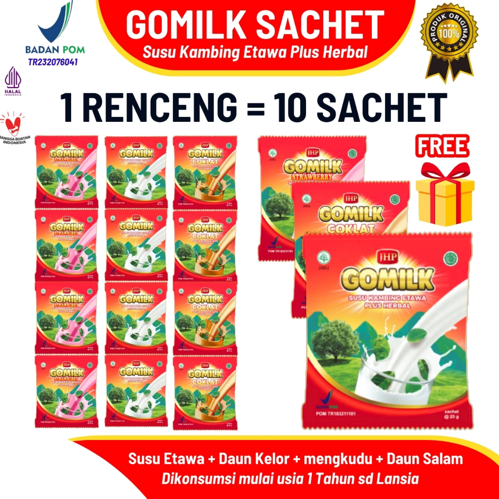 

GOMILK Susu Etawa Plus Herbal 10 Sachet