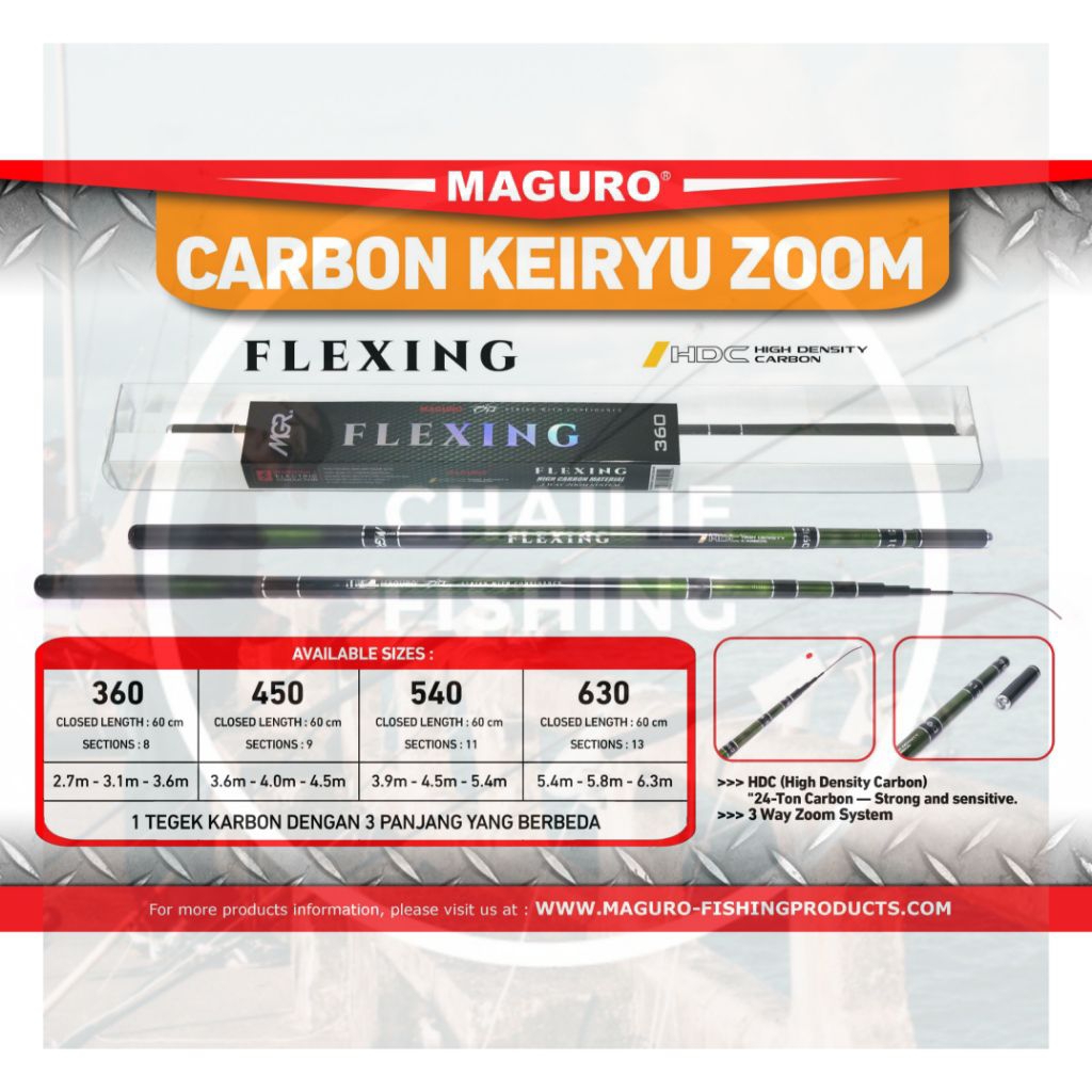 Joran Tegek Maguro FLEXING ZOOM POLE 360 450 540 630