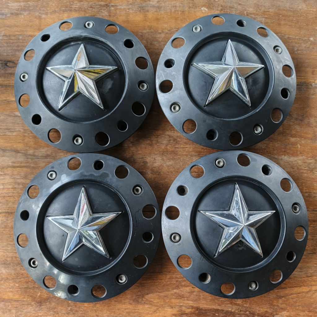 Dop Velg Pros Rock Star XD Hitam Sedang Satuan