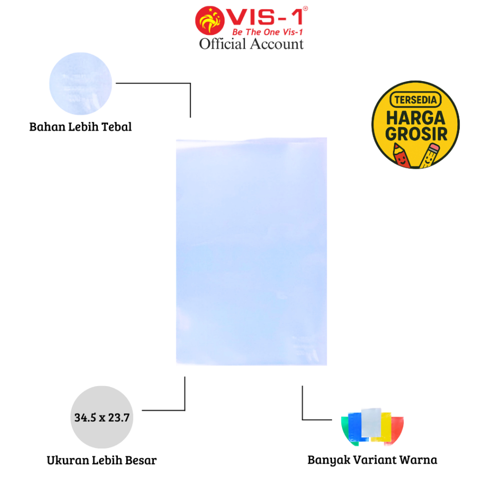 

VIS-1 - Map L F4 Folio Plastik Transparan Clear Sleeves VS-009