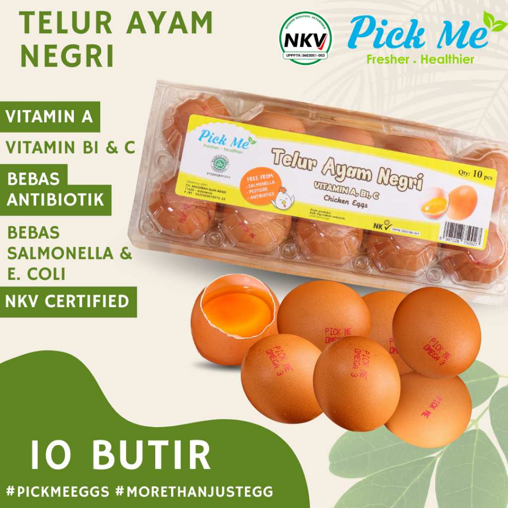 

Telur Ayam Negri Pick Me Eggs 10 Butir