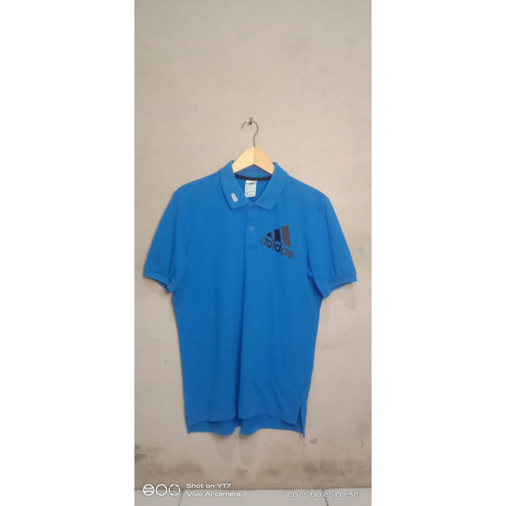 Kaos Kerah Adidas Blue