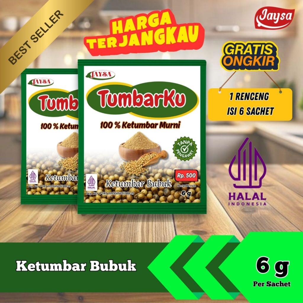 

Ketumbar Bubuk Sachet – Tumbarku Tanpa Campuran | 1 Renceng 6 pcs Praktis