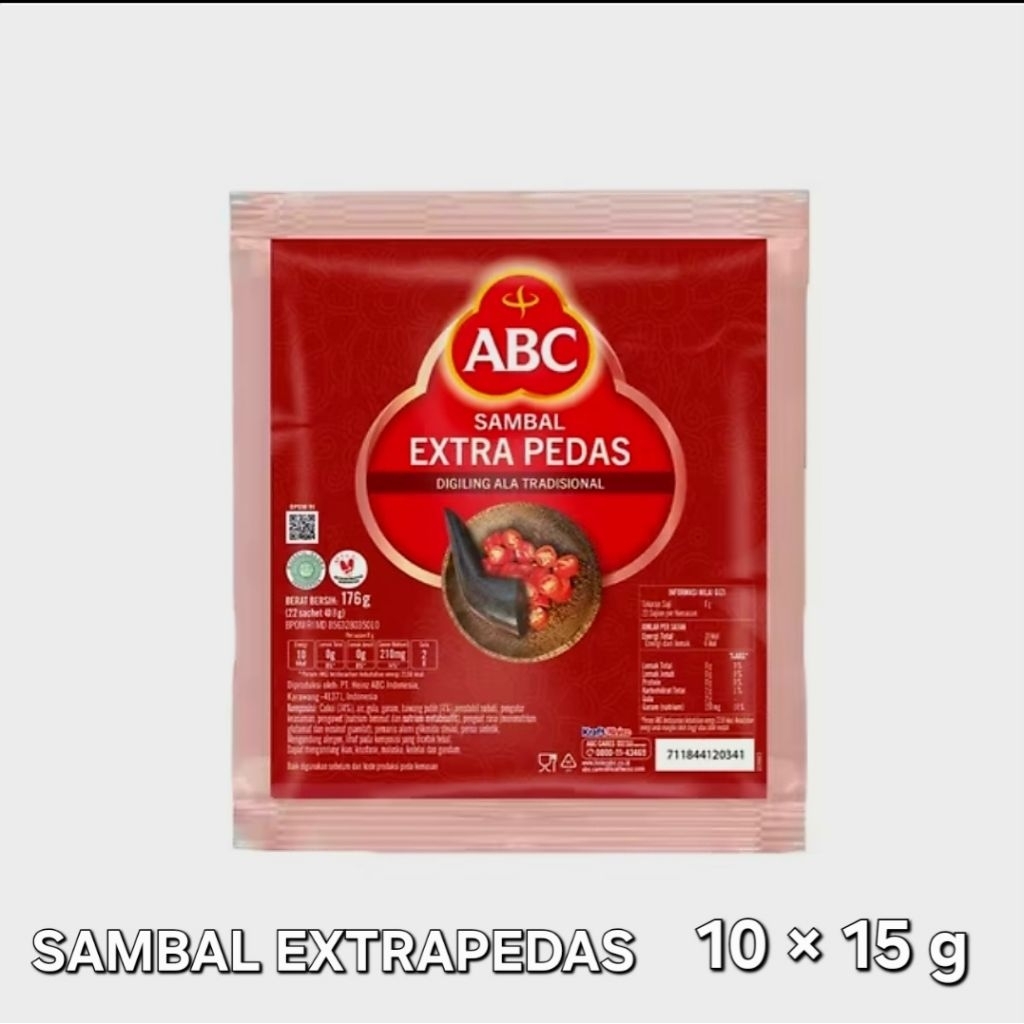 

ABC Saus Sambal Extra Pedas 10 x 15 g | Mom Happy Store