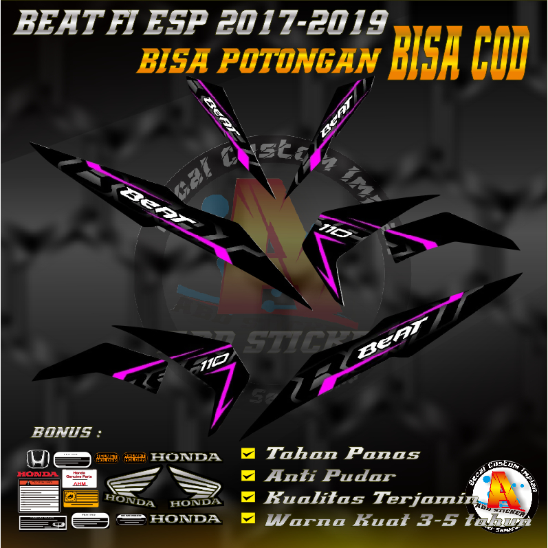Stiker Decal Motor Honda BEAT FI ESP - Decal Stiker BEAT FI ESP 2017-2019 |A040