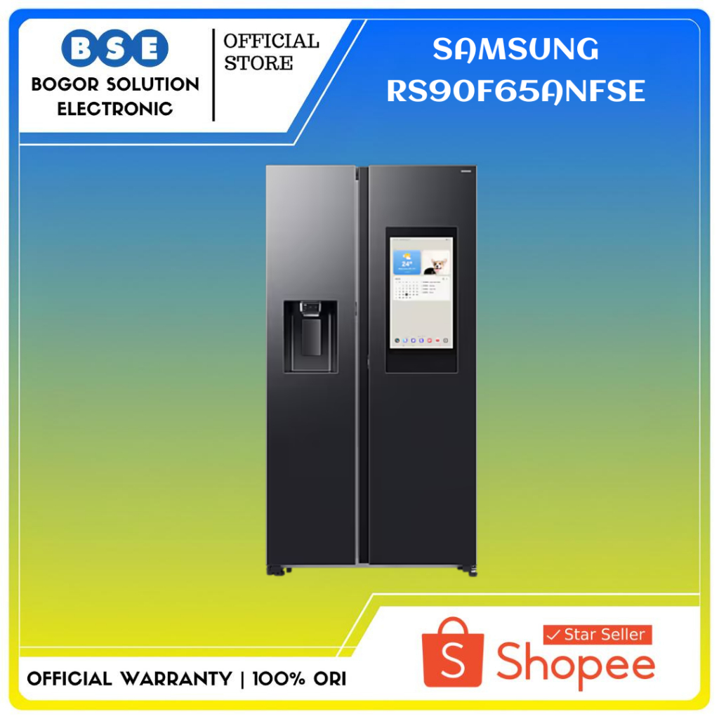 Kulkas Samsung Bespoke 641 L RS90F65ANFSE Inverter Kulkas Water Disepenser RS90