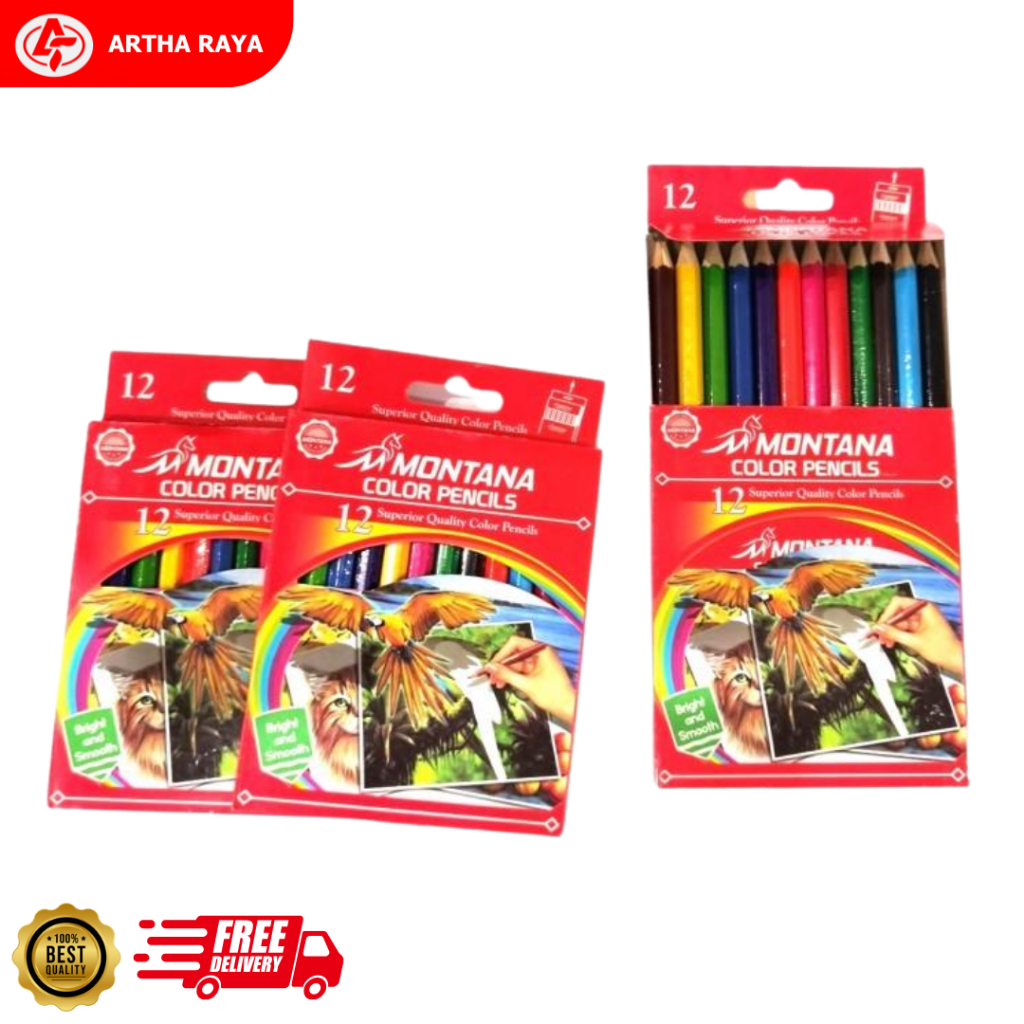 

Pensil Warna Montana 12 Warna Pendek TH-350-12