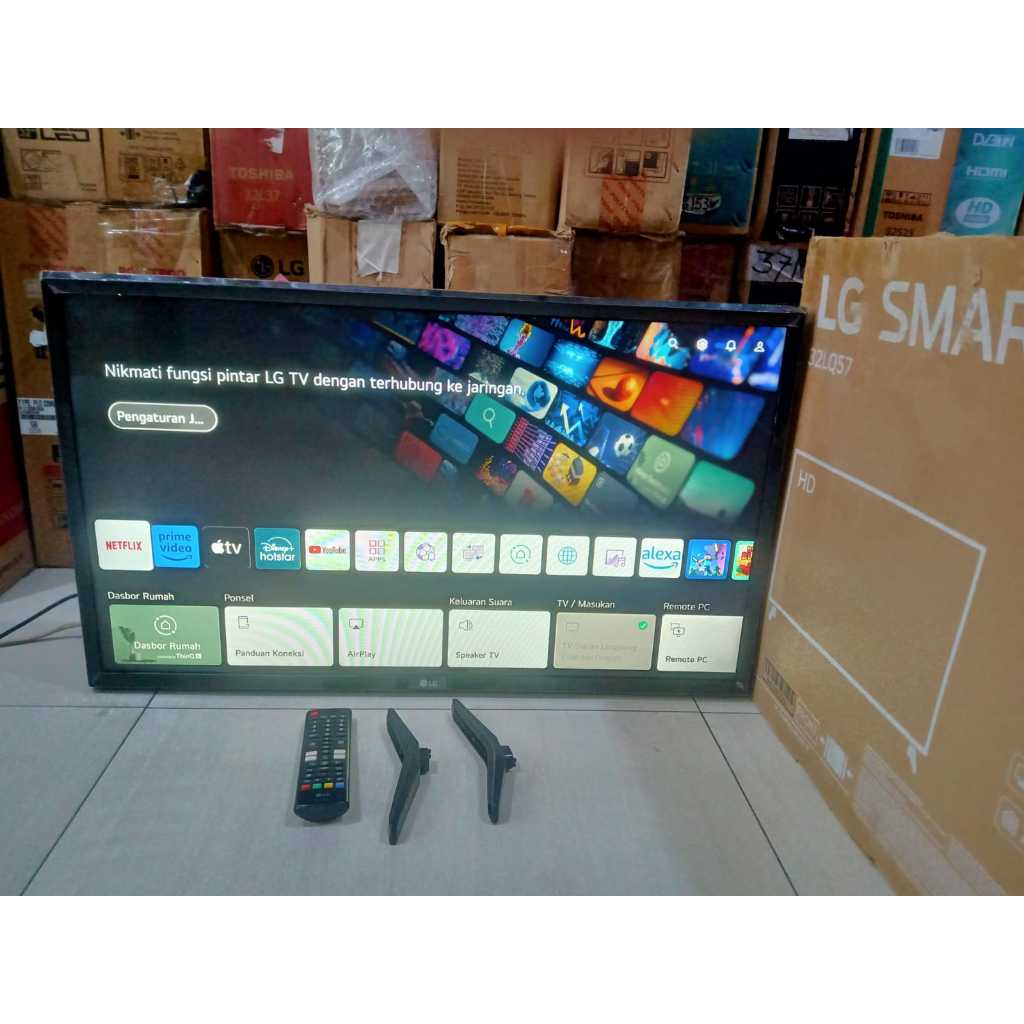 [+free packing kayu] Led LG 32 Inch HD Smart TV Youtube Wifi Netflix HDMI USB Kondisi bekas masih se