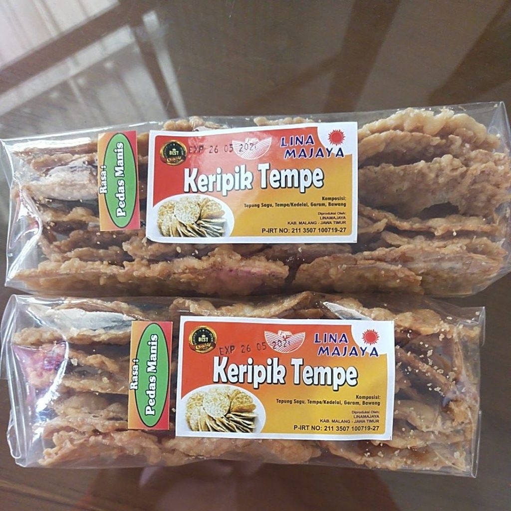 

KERIPIK TEMPE PEDAS MANIS KECIL LINAMAJAYA