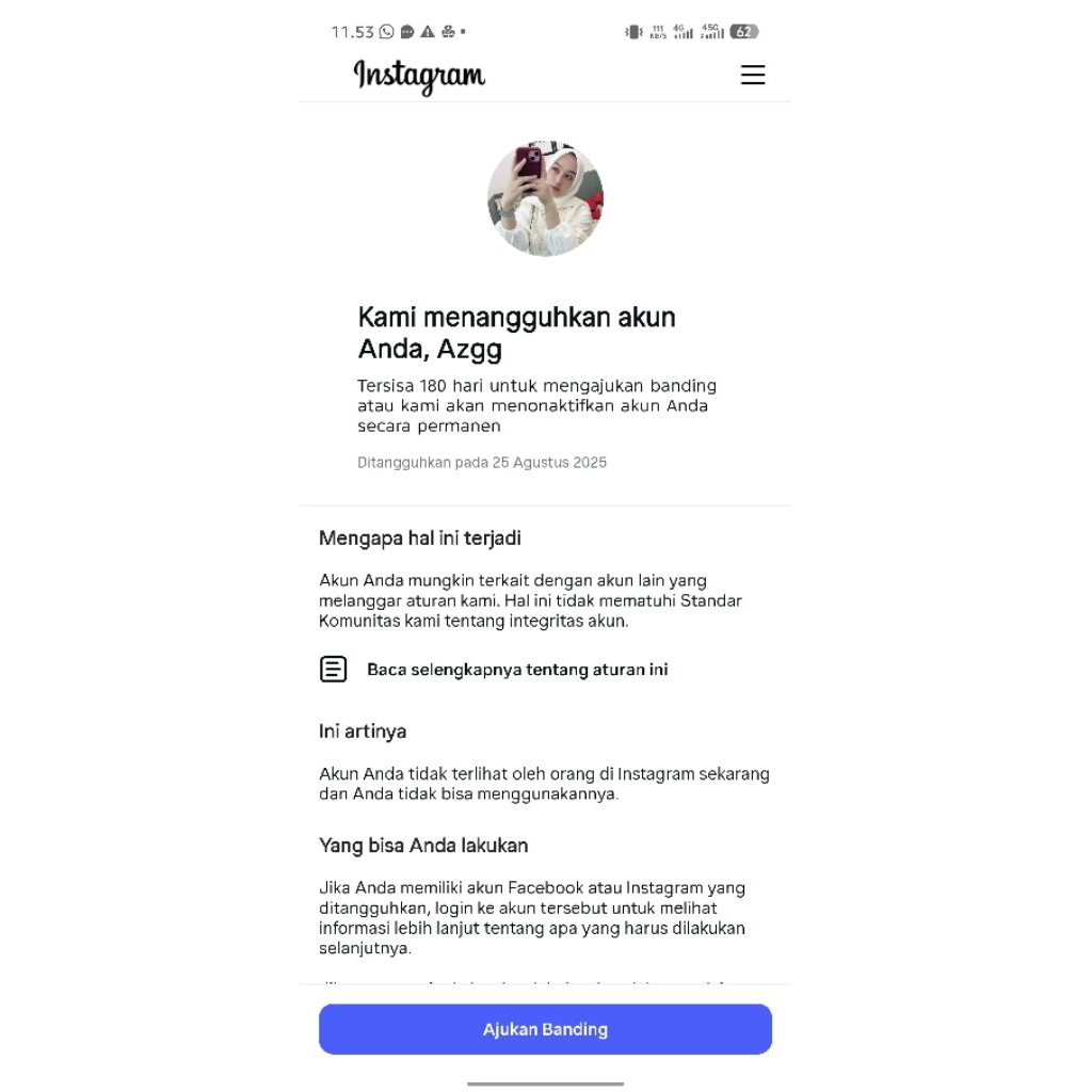 JASA BANDING AKUN IG BANED AKUN IG SUSPEND JASA PEMULIHAN AKUN