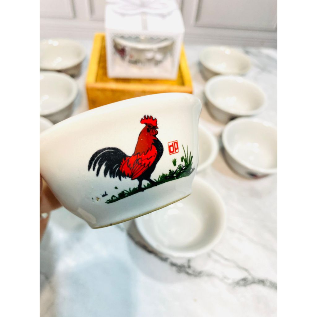 Souvenir Mangkuk Ayam Mini Saus Custom Nama Laser Grafir