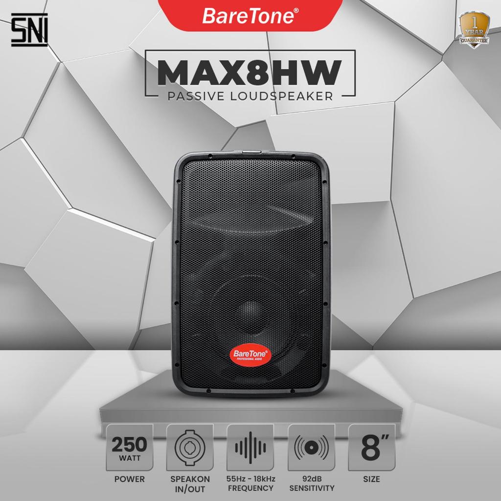 SPEAKER ACTIVE BARETONE MAX8HW 8 INCH