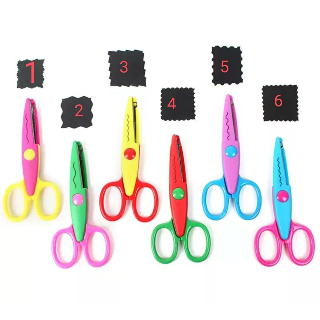 

GUNTING ZIGZAK / ZIG ZAG GELOMBANG BERGERIGI GERIGI GUNTING BERLIKU BERBAGAI MOTIF