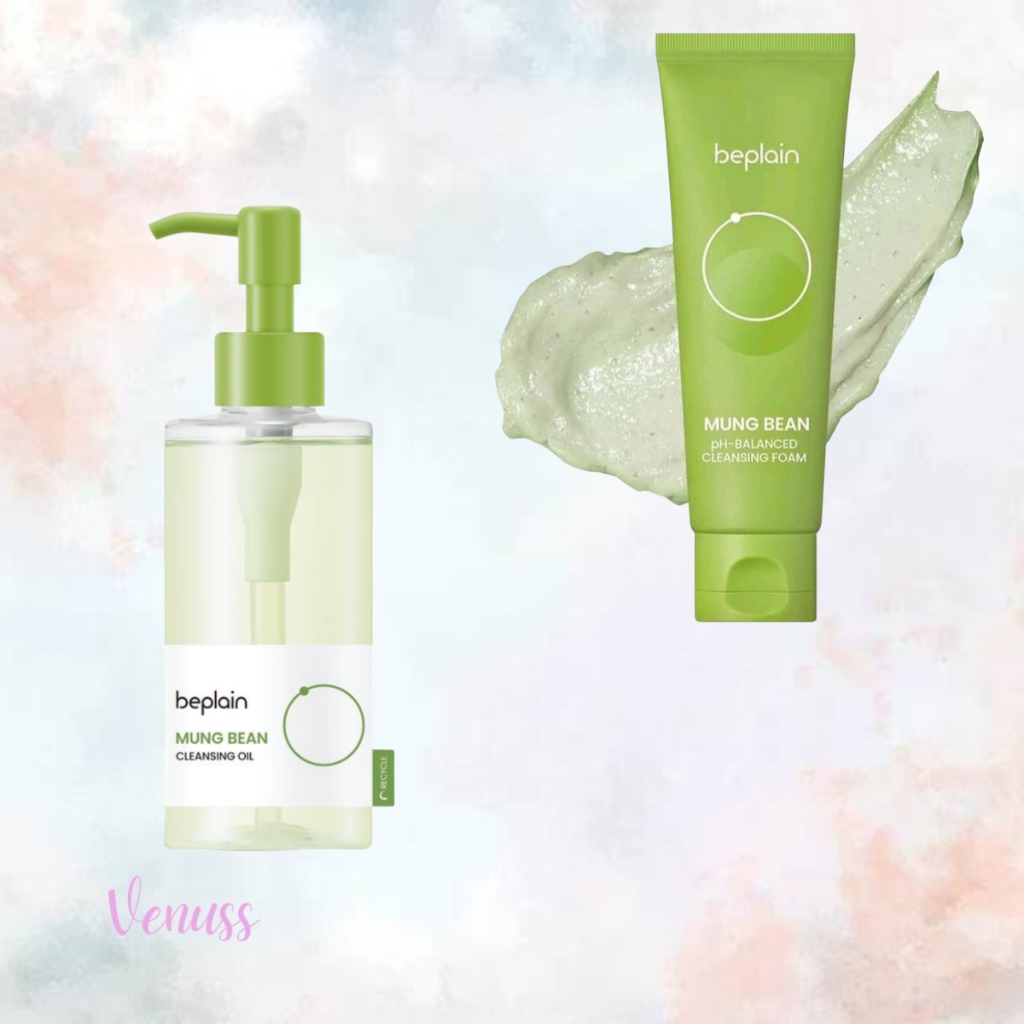 beplain Mung Bean Ph-balanced Cleansing Foam 80ml | beplain - Mung Bean Cleansing Oil 200ml