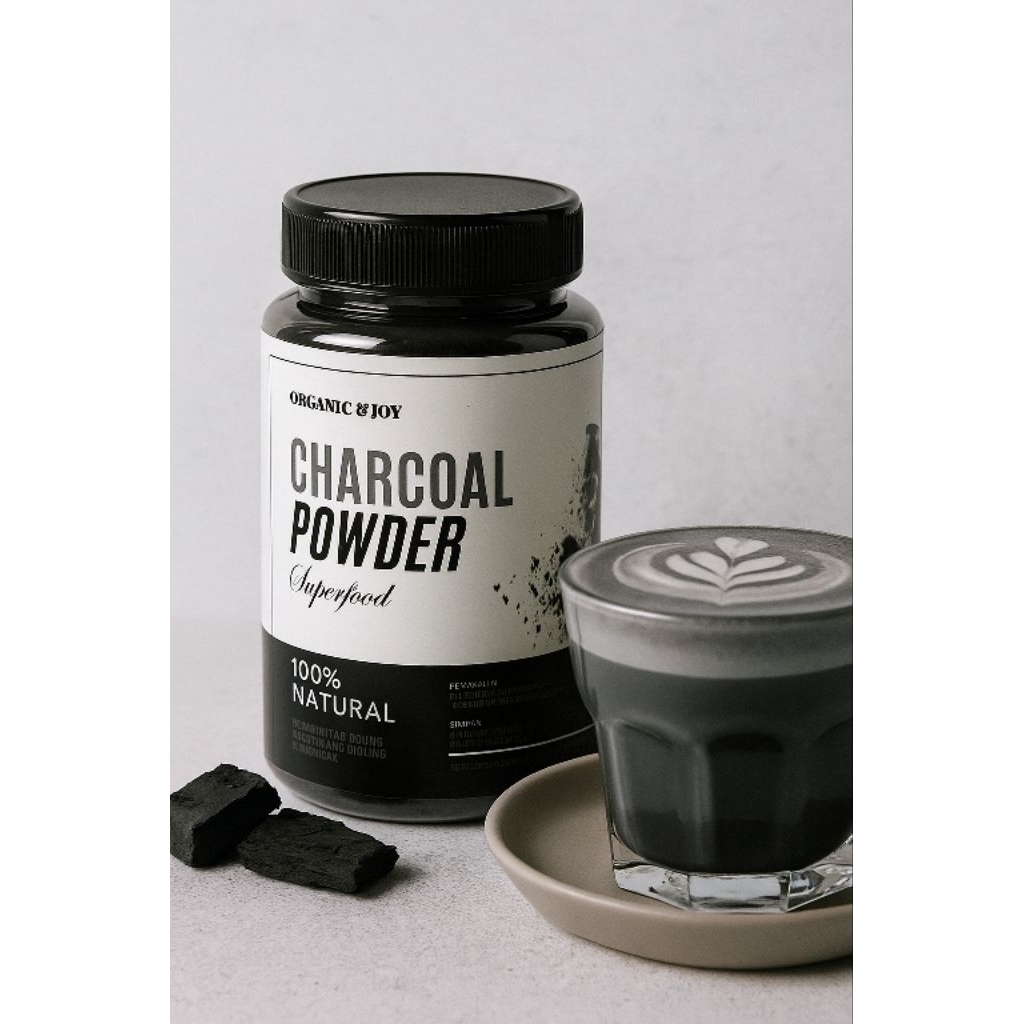 Activated Charcoal Powder/ Bubuk Arang Bambu Aktif /Carbon Aktif (Food Grade,bisa untuk minuman/Kue/